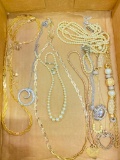 Misc Lot of Costume Jewelry Incl. Rings, Wristwatches, Necklaces & More - As Pictured