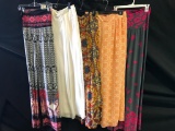 5 Piece Lot of Ladies Clothing Incl. Various Print Wide Leg Pants Size M & L - As Pictured