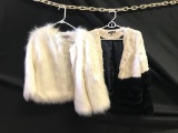 2 Piece Ladies Coats. Incl. One Jennifer Lopez Faux Fur Size S & One Size M - As Pictured