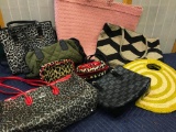 7 Piece Lot of Gently Used Ladies Handbags/Totes/Beach Bags - As Pictured