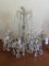 Glass Chandelier as Pictured with Many Missing Prisms and the Bottom Piece of Glass is Busted