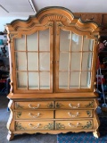 French Provencial China Hutch. This is 84