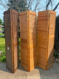 Group of Three Bi-Fold, Louvered Closet Doors, 14 1/2