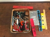 Box of Misc. From Tool Box, Levels, Wrenches and More as Pictured!