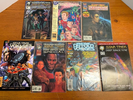 Group of 7 Star Trek DC & Marvel Comic Books - As Pictured