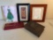5 Piece Decorator Lot Inc. Canvas, Wood Book Box & 3 Framed Prints - As Pictured
