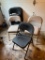 Set of 6 Folding Chairs. 4 Are Matching - As Pictured