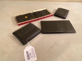 4 Piece Lot of Men's Leather Wallets - As Pictured