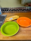 3 Piece Fiesta Bowls & Tray - As Pictured