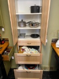 4 Drawer/Cabinet Kitchen Lot Incl. Kitchen Utensils, Pans, Dish Towels, Pot Holders & More