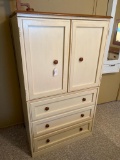 3 Drawer Thomasville Armoire. TV & DVD Player NOT INCLUDED & Lamp. Appears to Have Been Re-Painted