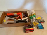 Misc Tool Lot Incl. Masks, Staple Guns, Caulking Gun & More - As Pictured