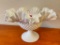 Fenton Ruffled Top Hob Nail Raised Candy Dish. This is 6.5