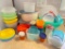 Misc Lot of Tupperware Bowls, Lids, Salt & Pepper Shaker - As Pictured