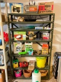 Metal Shelf & All Contents on Shelves - As Pictured