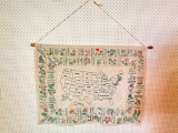 Needlepoint Tapestry of 50 State Flowers. This is 23