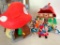 Misc Lot of Smurf Toy House & More - As Pictured