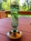 Glass/Metal Hummingbird Feeder. Has Some Rust & Needs Cleaned. Flower Fell Off - As Pictured