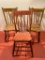 3 Antique Wood Chairs. The Tallest is 37