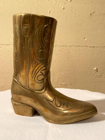 8" Tall Brass Boot - As Pictured