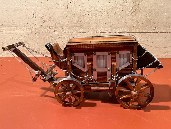 Wooden Stagecoach. This is 10" T x 24" W - As Pictured