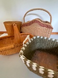 Set of 4 Wicker Baskets - As Pictured