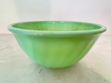Green Glass Mixing Bowl - As Pictured