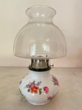 Vintage Glass Oil Lamp - As Pictured