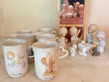 Precious Moments Nativity Set & Mugs - As Pictured