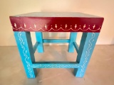 Hand Painted Wood Stool. This is 12