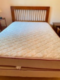 Full Size Bed Frame, Mattress & Rails. - As Pictured