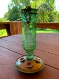 Glass/Metal Hummingbird Feeder. Has Some Rust - As Pictured