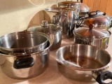 Multi Piece Lot of Cookware of Pots & Pans - As Pictured