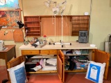 Basement Cabinet Lot Incl. All Craft Items , Magnifying Lamps & More - As Pictured