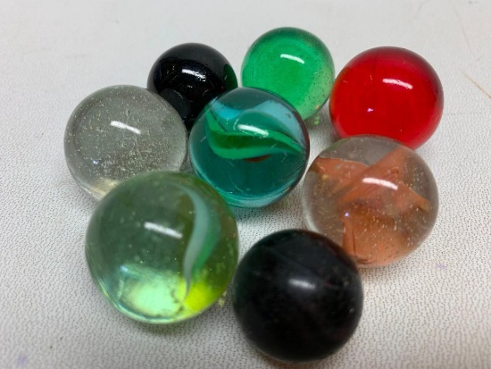 8 Vintage Marbles - As Pictured