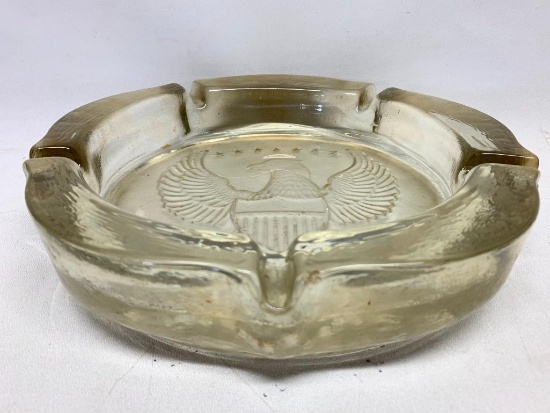 Presidential Heavy Glass Ashtray. This is 10" in Diameter - As Pictured