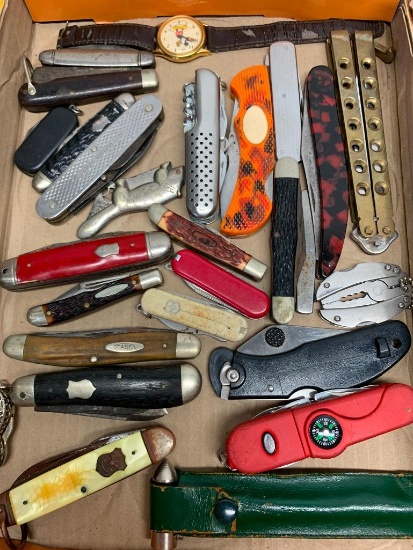 Lot of Various Pocket Knives & Switchblades - As Pictured