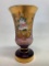 Ornate Hand Painted Glass Bud Vase. This is 4.5