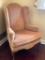 Tan Wingback Chair by Ethan Allen. This is 44