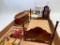 Misc Vintage Dollhouse Furniture. Mostly Wood Bedroom Furniture - As Pictured