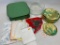 Misc Lot Incl Handkerchiefs, Box & Cosmetic Bag - As Pictured