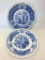 Pair of Spode Blue Room Collection Regency Series Pottery Plates. They are 11