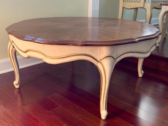 Round Coffee Table by Thomasville. This is 17" T x 39" in Diameter - As Pictured