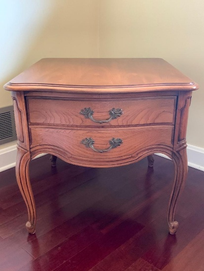Side Table w/Drawer by Thomasville. This is 22" T x 26" W x 24" D - As Pictured