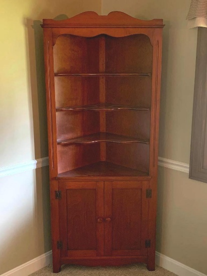 Wooden Corner Hutch. This is 72" T x 30" W x 15" D - As Pictured