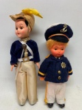 Pair of Male Miniature Dolls. Incl Sailor & Drummer. The Tallest is 8