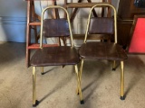 Pair of Metal Child's Chairs. They are 24