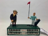 Cast Iron Golf Themed Coin Bank. This is 7