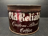 Vintage Tin Can by Old Reliable Custom Blend Coffee. This is 3.5