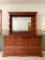2 Piece Wood Dresser w/Light & Mirror and 12 Drawers. This is 75